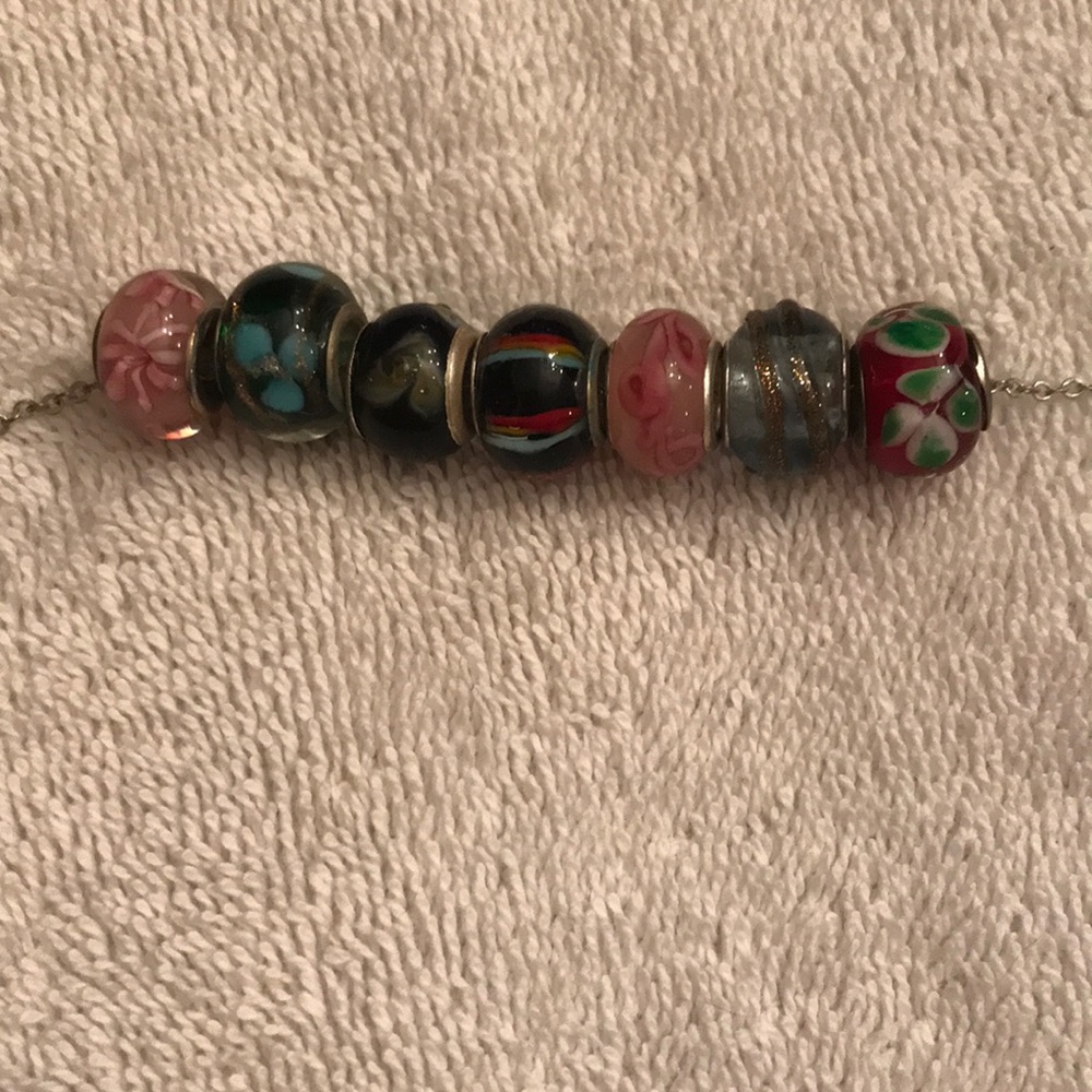 7 murano glass beads for a necklace or bracelet